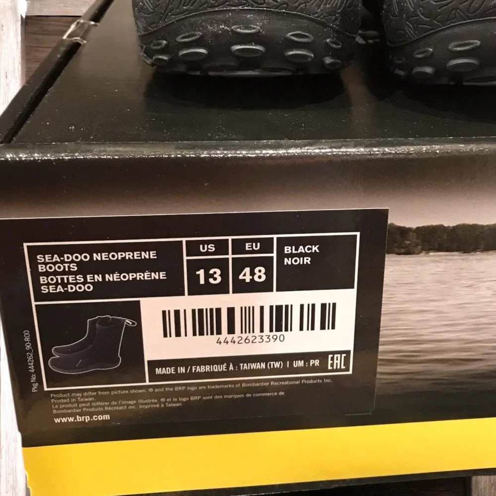 Sea-doo Boots Mens 13 Black water FishPro jetski riding‎ neoprene ankle seadoo